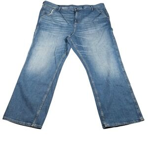 Old Navy Carpenter Jeans Mens 46x30 (FITS 47 X 30) Blue Straight Built-In Flex